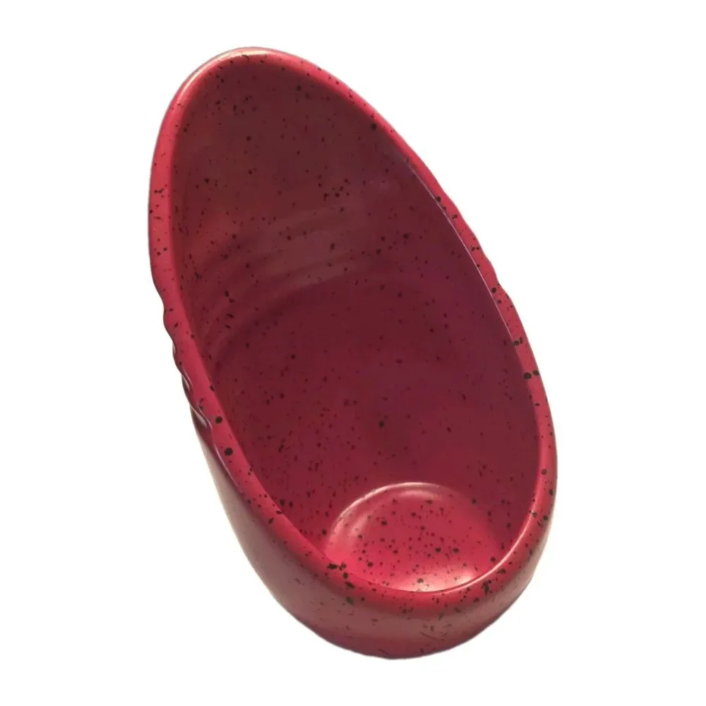 Stoneware Speckled Barn Red Candle,  Spoon Rest, Kitchen Utensil Holder